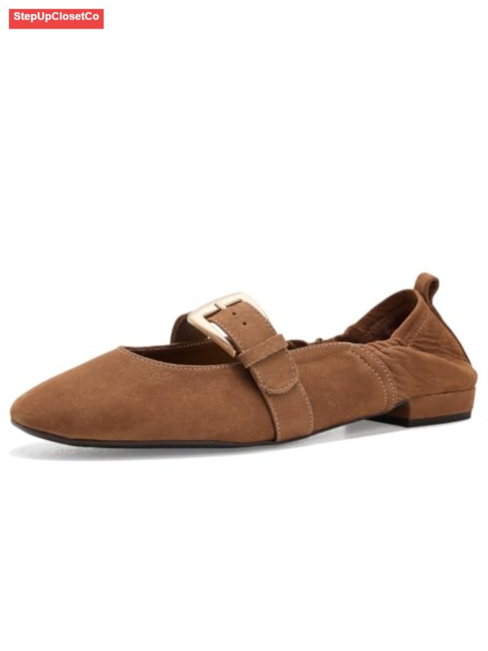 Leather Round Toe Pull-On Ballet Flats Casual Fall Shoes